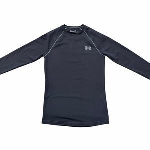 Under Armour HeatGear Fitted Long Sleeve Shirt Black Gray S
